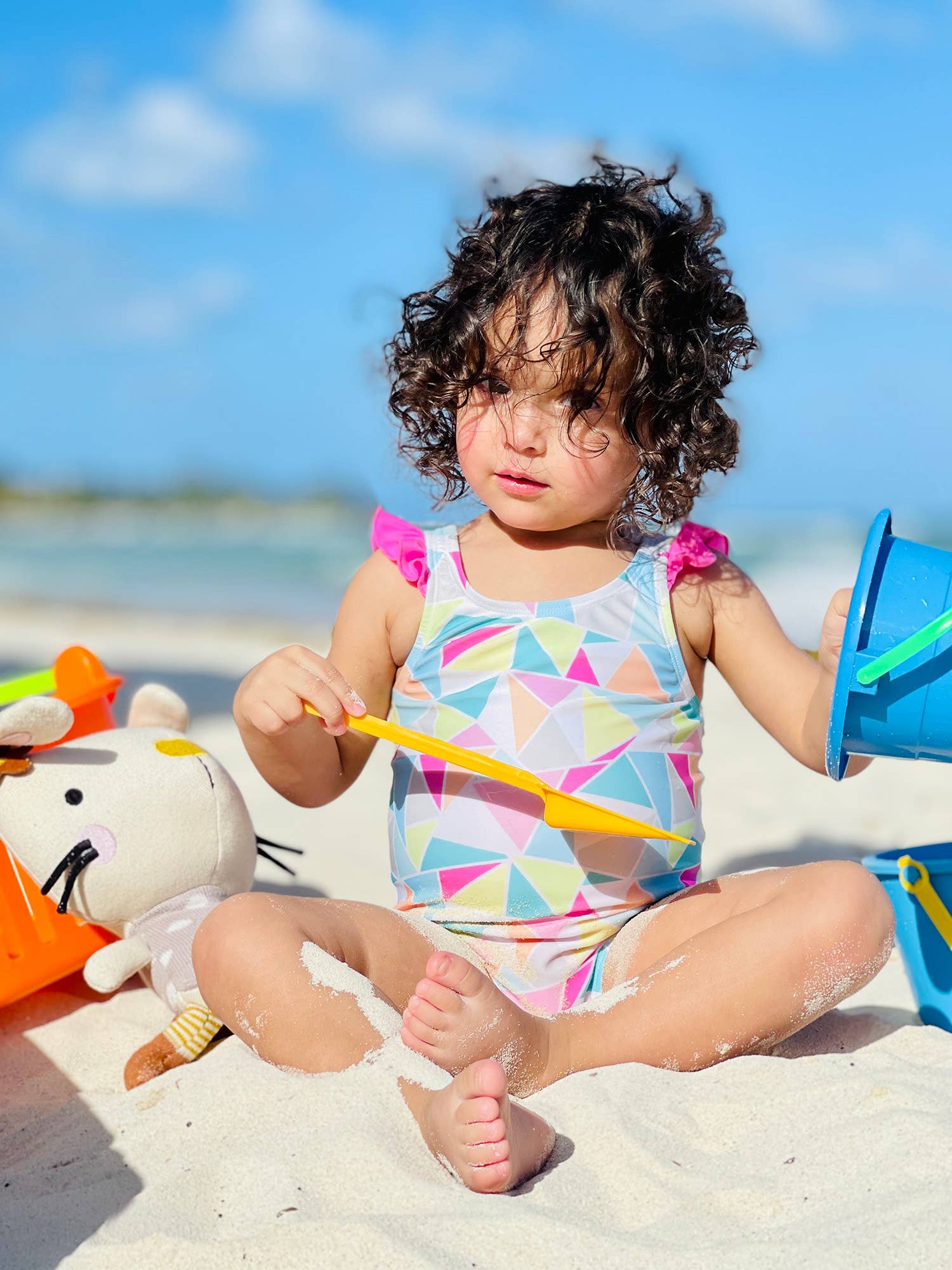Image of Viverano Organics - Sam Bunny Organic Cotton Stuffed Animal Baby Kid Toy